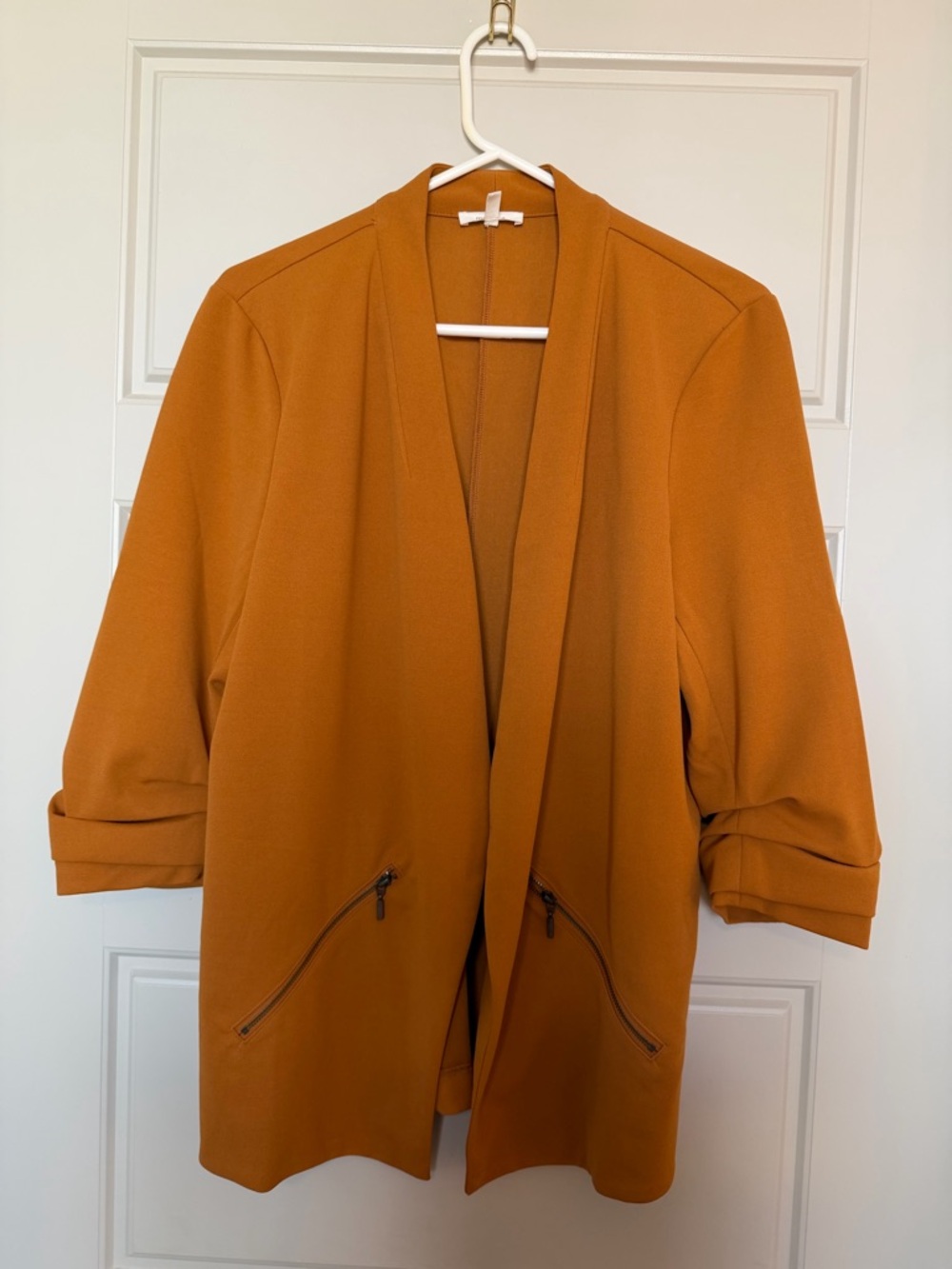Maurices Rust Orange Open-Front Blazer Jacket